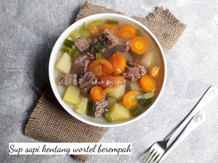 Cara Gampang Membuat Resep Sup sapi wortel kentang berempah yang Menggugah Selera