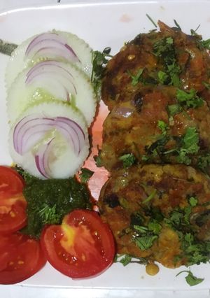 A picture of Veg kababs.