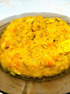 Una foto de Risotto de arroz con pollo