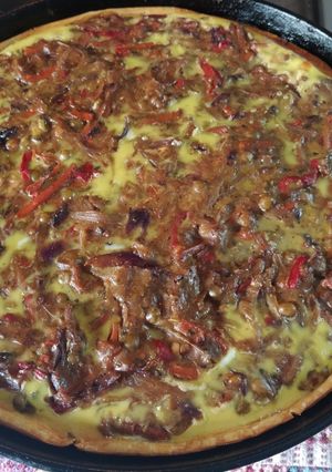 Una foto de Tarta de vegetales con arvejas