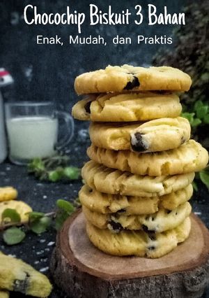 Foto resep Chocochips Biscuit 3 Bahan