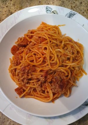 Una foto de Espaguetis con carne