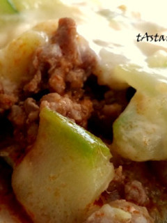Una foto de Lasaña de calabacín con carne picada