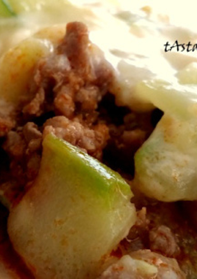 Una foto de Lasaña de calabacín con carne picada