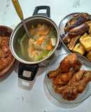 Sup Kembang Tahu Jamur + Ayam Goreng + SambelTerasi