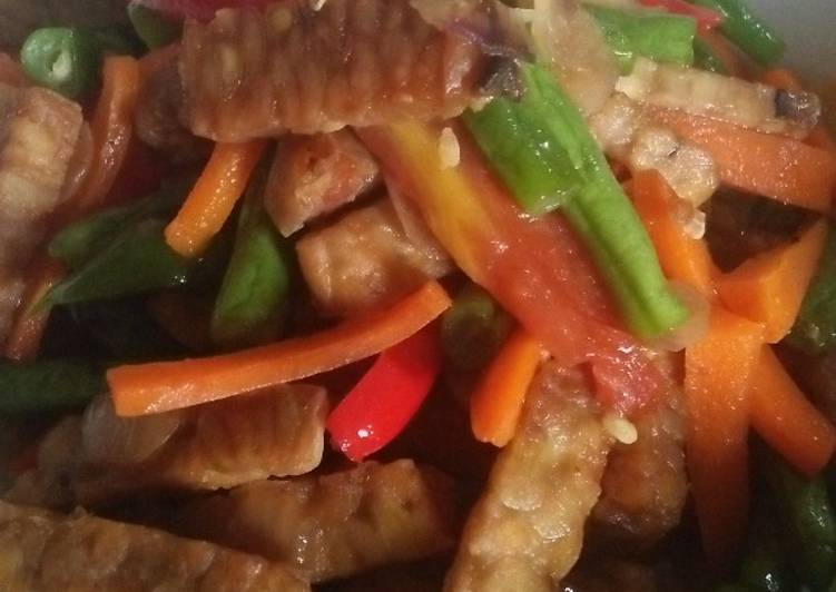 Bahan meracik TuTeBu (Tumis Tempe Buncis)  Asam Manis yang praktis