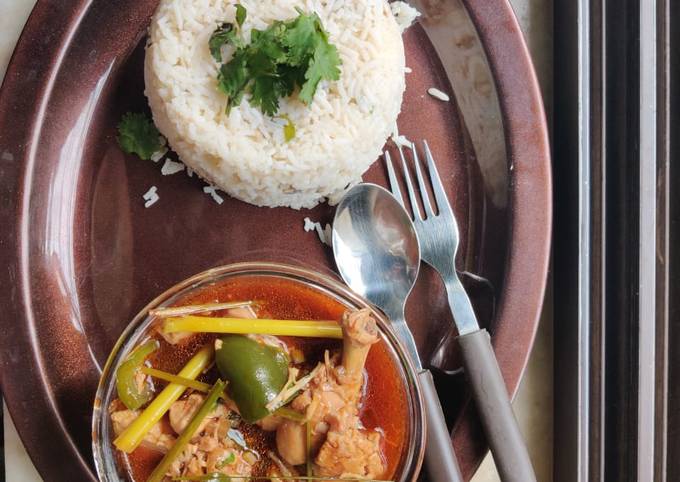 Step-by-Step Guide to Make Quick Thai Chicken,Mushroom fried Rice