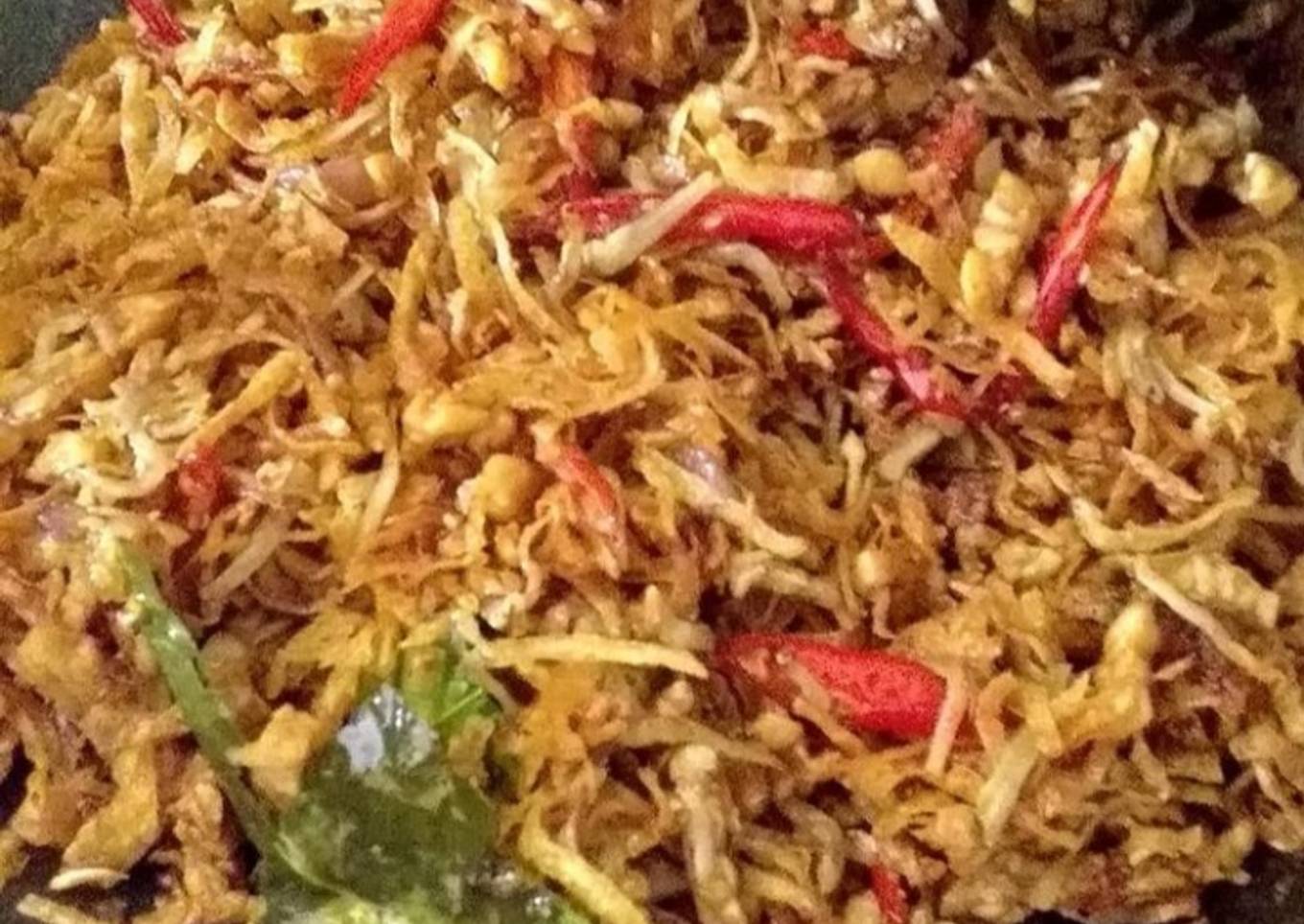 Oseng tempe kentang teri