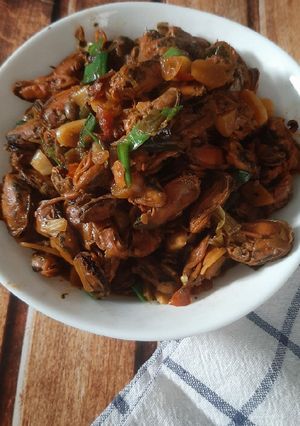 Foto resep Oseng kerang kupas pedas manis