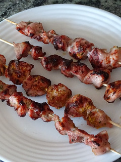 Una foto de Pinchos de pavo a la parrilla