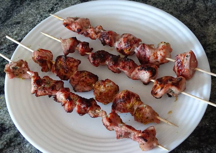 Pinchos de pavo a la parrilla