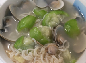 蛤蜊絲瓜麵 的食譜成品照片