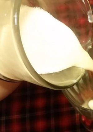 Una foto de Jugo de curuba en leche