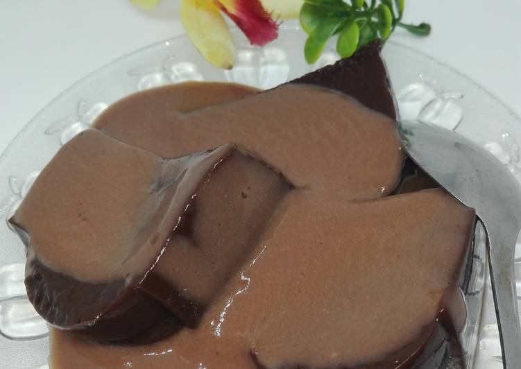 Resep Puding Coklat Nutrijell Vla Coklat Oleh Dapur Unda Chyntia W Dhee Cookpad