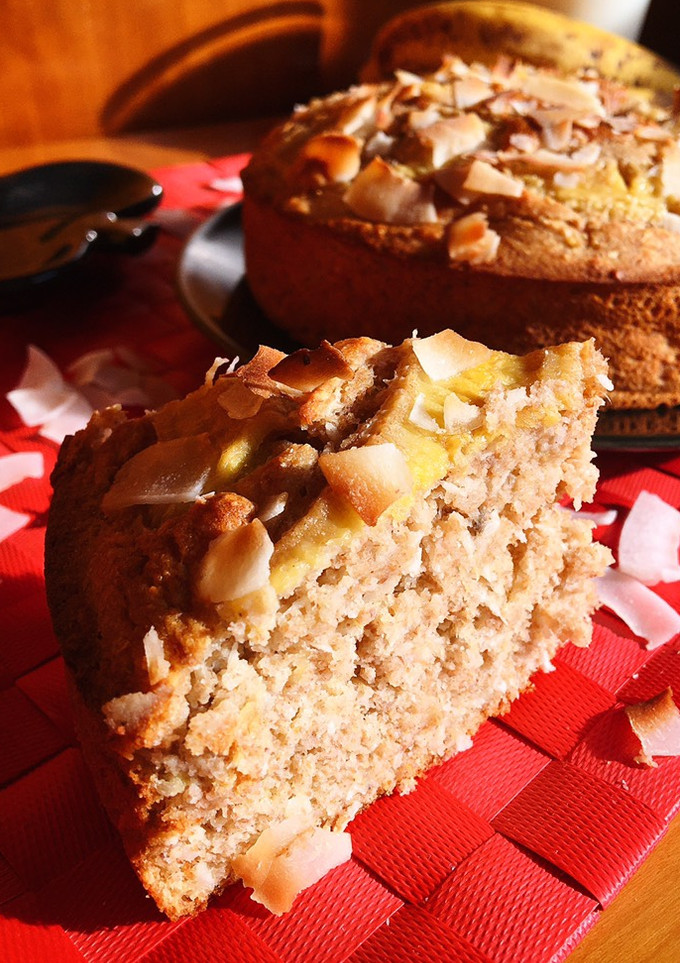 Una foto de Banana bread de coco