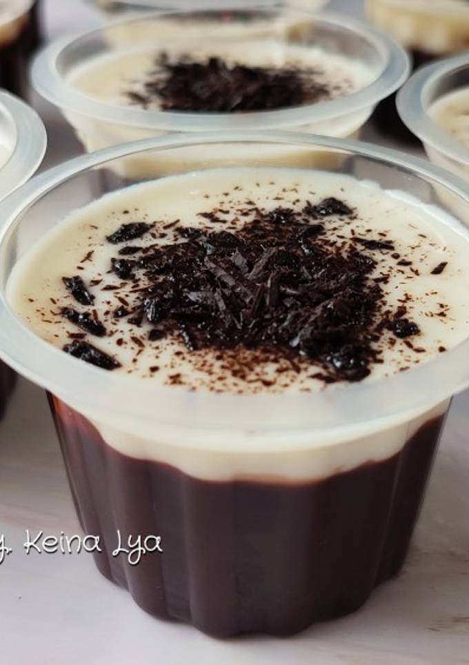 Resep Puding Coklat Nutrijell Vla Vanila oleh Keina Lya - Cookpad