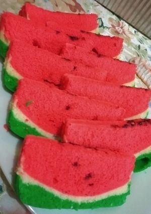 Foto resep Bolu Kukus karakter 🍉 gluten free