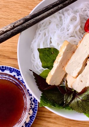 Hình của món 🌱 Bún Đậu Trộn Nước Tương Pha Thần Thánh.