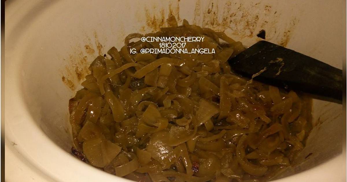 Caramelized Onion (Using Slow Cooker) 2 Ingredients! Recipe by