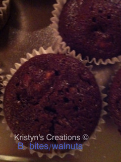 A picture of Brownie bites (with Walnuts!).