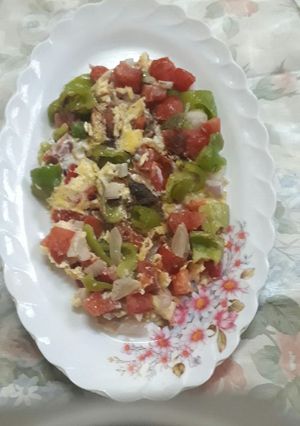 صورة لوصفة البيض والطماطم