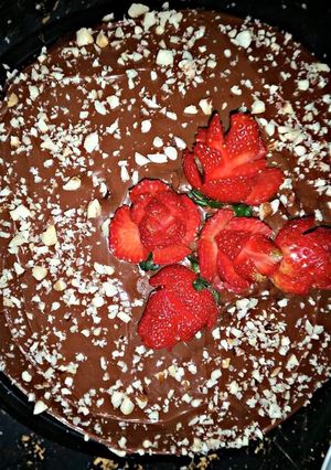 Una foto de Decoración torta de chocolate de caja