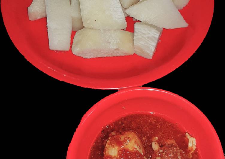 Easiest Way to Prepare Perfect White yam and stew