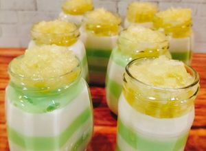 Foto resep 553. Puding Lapis Melon