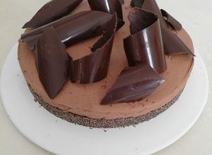 Une photo de Cheesecake tout chocolat sans cuisson sans gélatine