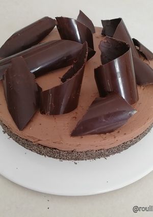 Une photo de Cheesecake tout chocolat sans cuisson sans gélatine