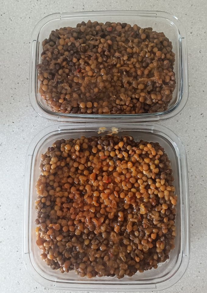 Una foto de Lentejas con verduras en olla lenta