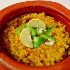 A picture of Dhaba style Daal fry.