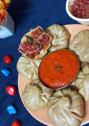 A picture of Whole Wheat and All-Purpose Flour Veg Momos.