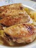 Alitas de pollo al horno con verduras y salsa Barbacoa🍗