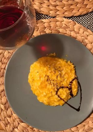 Foto di Risotto alla zucca e glassa di aceto balsamico