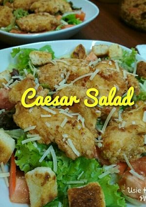 Foto resep Caesar Salad dg Ayam Goreng #salad #pekaninspirasi