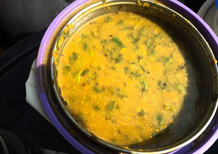 Steps to Prepare Super Quick Homemade Dal and palak