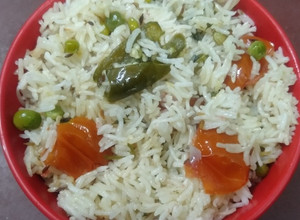 A picture of Green Peas Pulao.