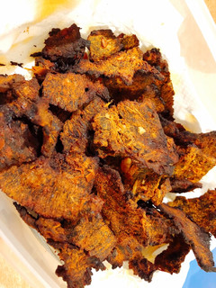 A picture of Homemade Vietnamese beef jerky.