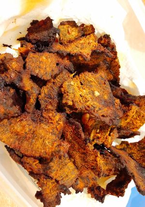 A picture of Homemade Vietnamese beef jerky.