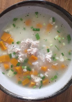 Hình của món Cháo thịt bằm rau củ.