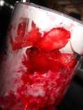 Strawberry Milke Shake topped with Ice cream