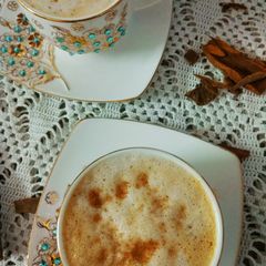 A picture of Cinnamon flavored Cappuccino.