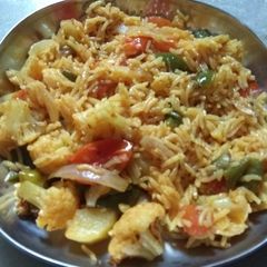 A picture of Vegetable rice one pot meal.