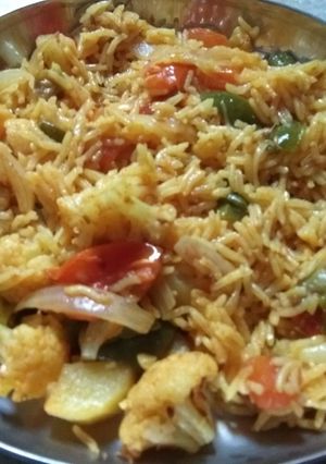 A picture of Vegetable rice one pot meal.