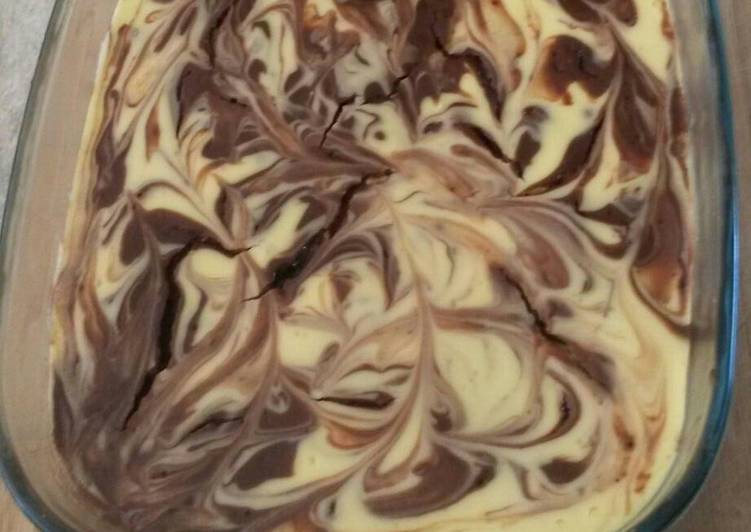 How to Prepare Super Quick Homemade Baked Chocolate Ripple Cheese Cake