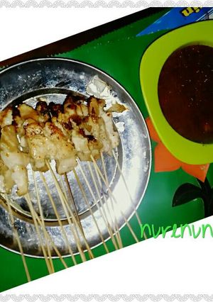 Foto resep Sate ayam rempah bumbu kacang pedas