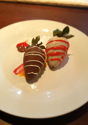 Una foto de Fresas con chocolate para cualquier ocasión especial