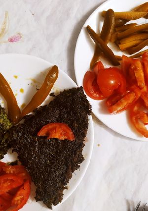 عکسی از دستور کوکوسبزی یک شام فوری و خوشمزه ☺️