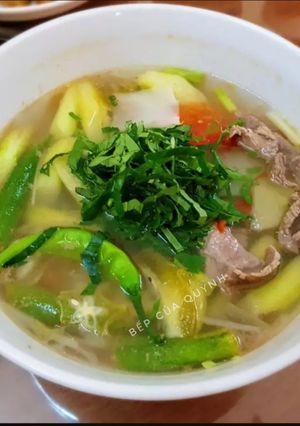 Hình của món Canh chua thịt bò.